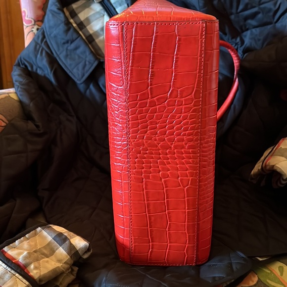 Red Kate Spade Pebbled Leather Satchel Handbag - Picture 4 of 14